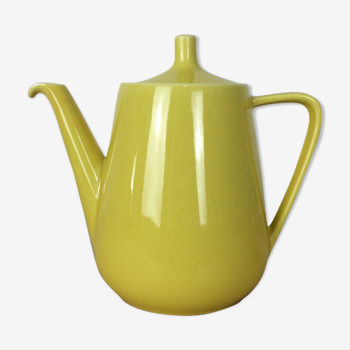 Yellow ceramic teapot, 1950s