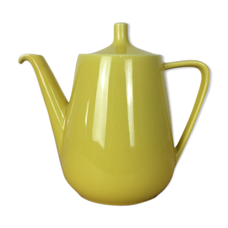 Yellow ceramic teapot, 1950s
