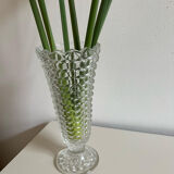 Chiseled glass vase