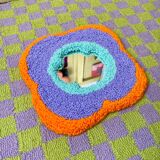 Retro flower wall mirror