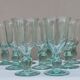 Service of 9 large blown glass stemmed glasses