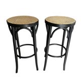 Vintage caned bar stools