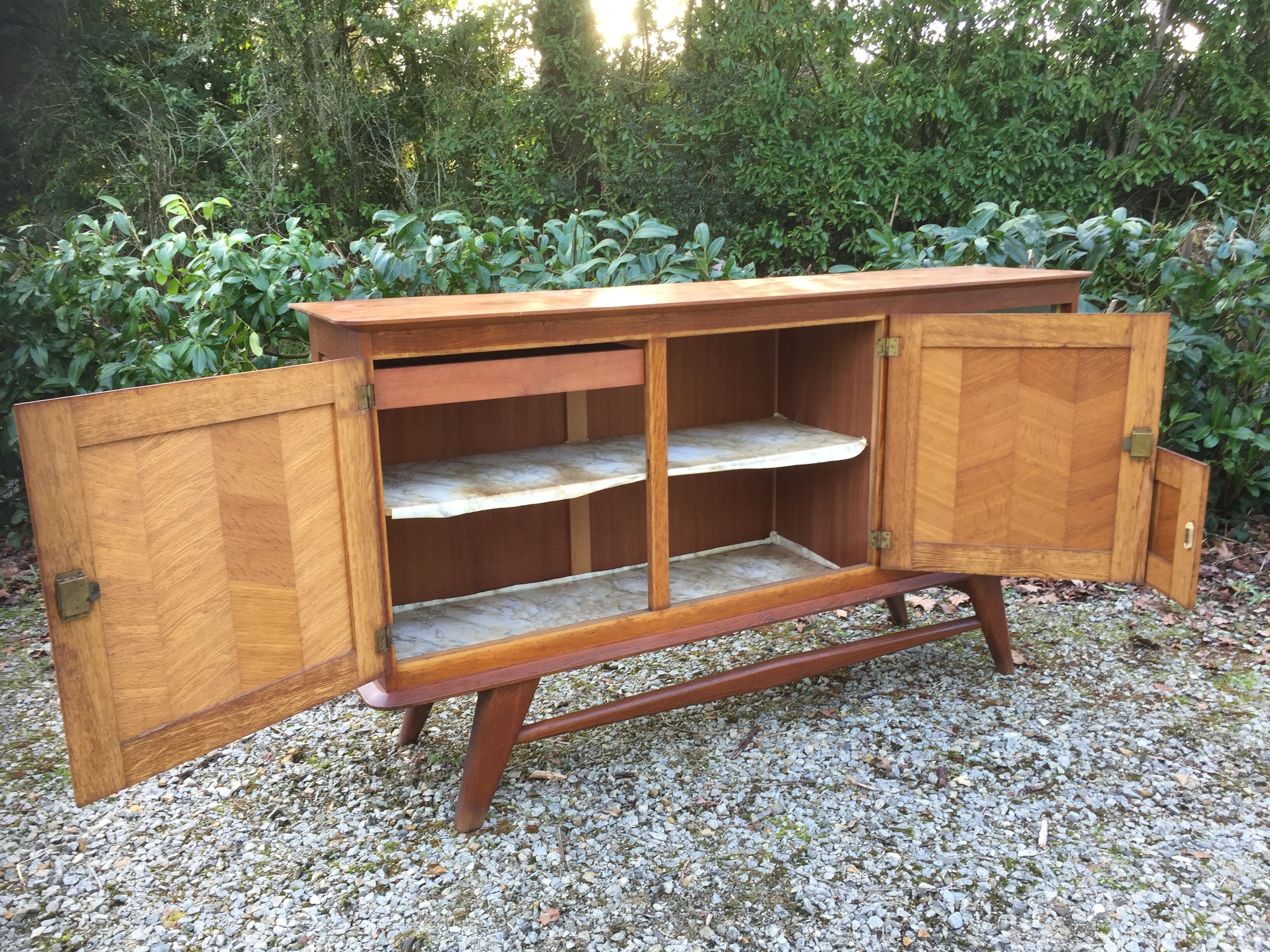 Sideboard in oak compass feet