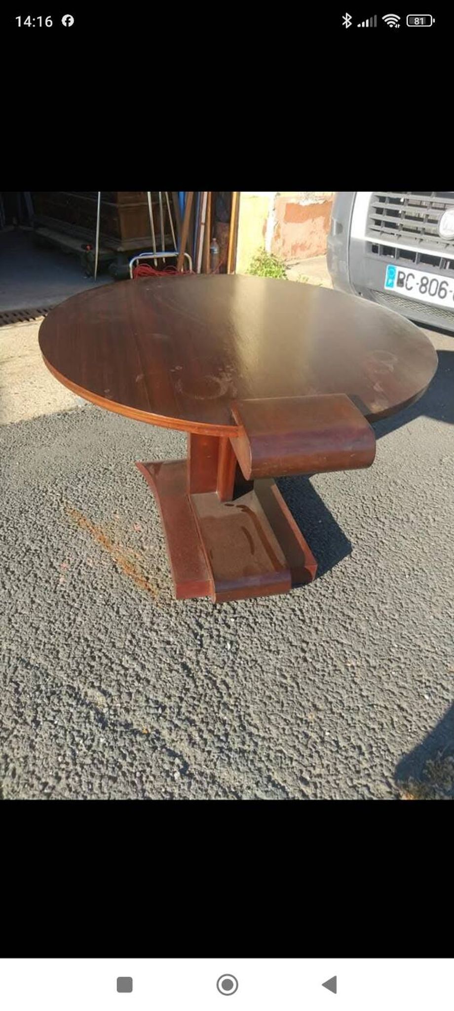 Mahogany side table, 1930