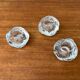 Bougeoirs Vintage Boule de Neige en Verre Suédois par Ann Wärff pour Kosta Boda, Lot de 3
