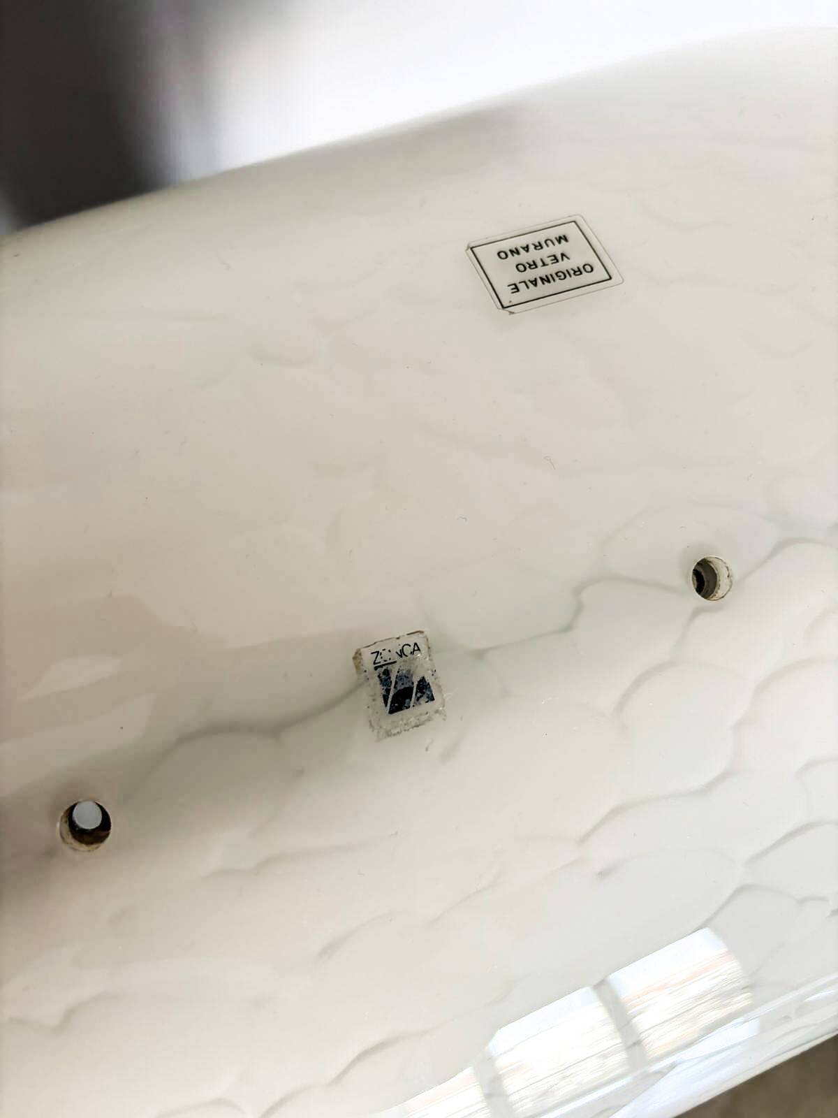 Lampada in Vetro di Murano Firmata Zonca, Italia 1980s, ottimo stato di conservazione.