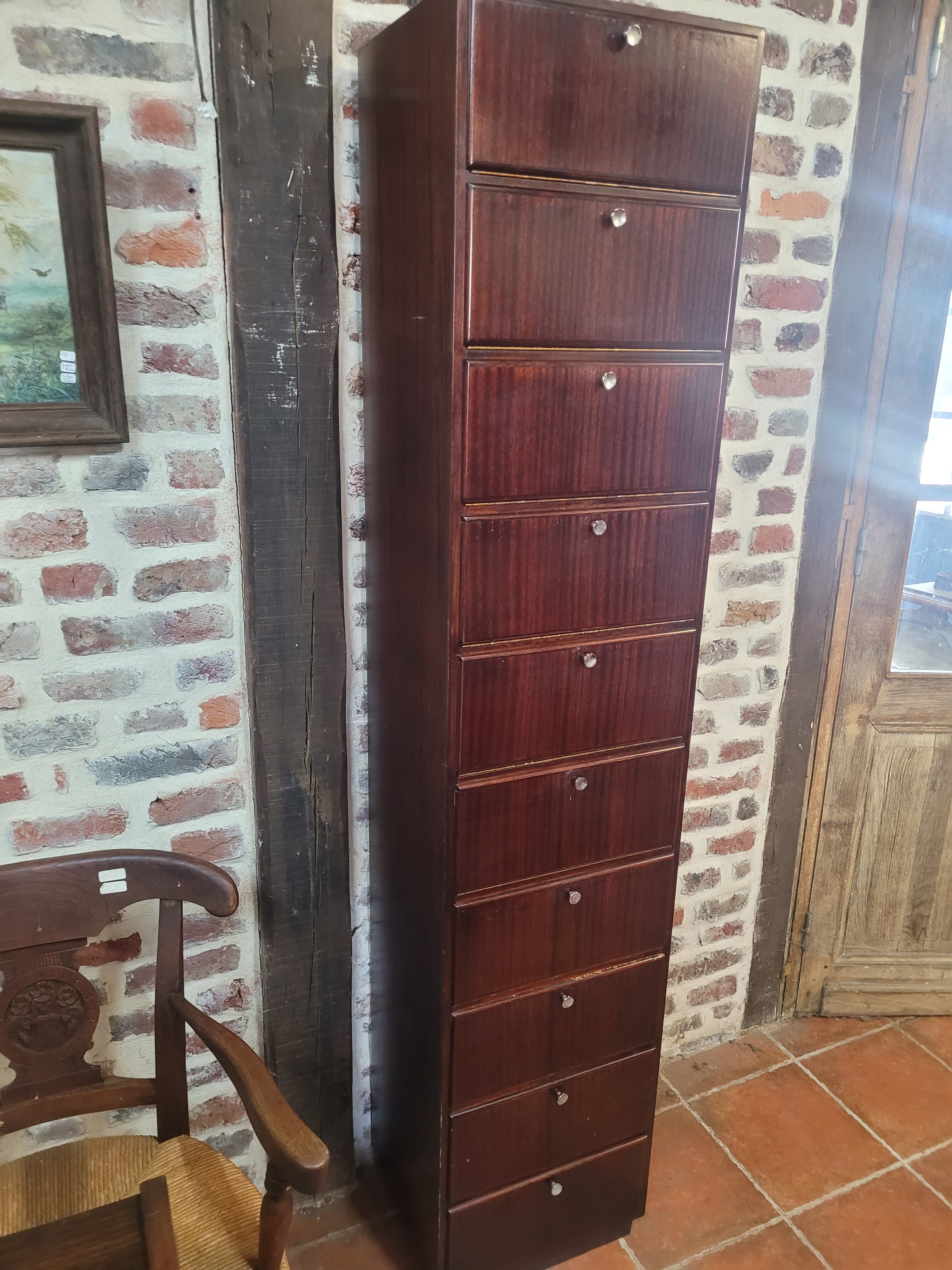 Meuble de métier à clapets en palissandre des années 60