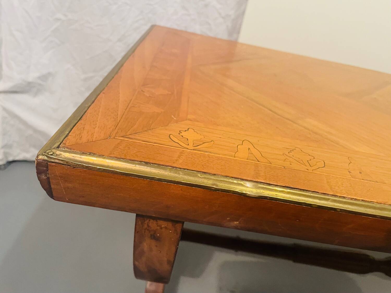 Neoclassical French Marquetry Coffee Table