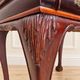 Antique walnut side table / tea table with drawer, shelves