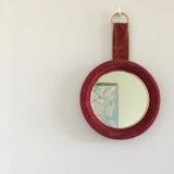 Mirror porthole in velvet 60s
