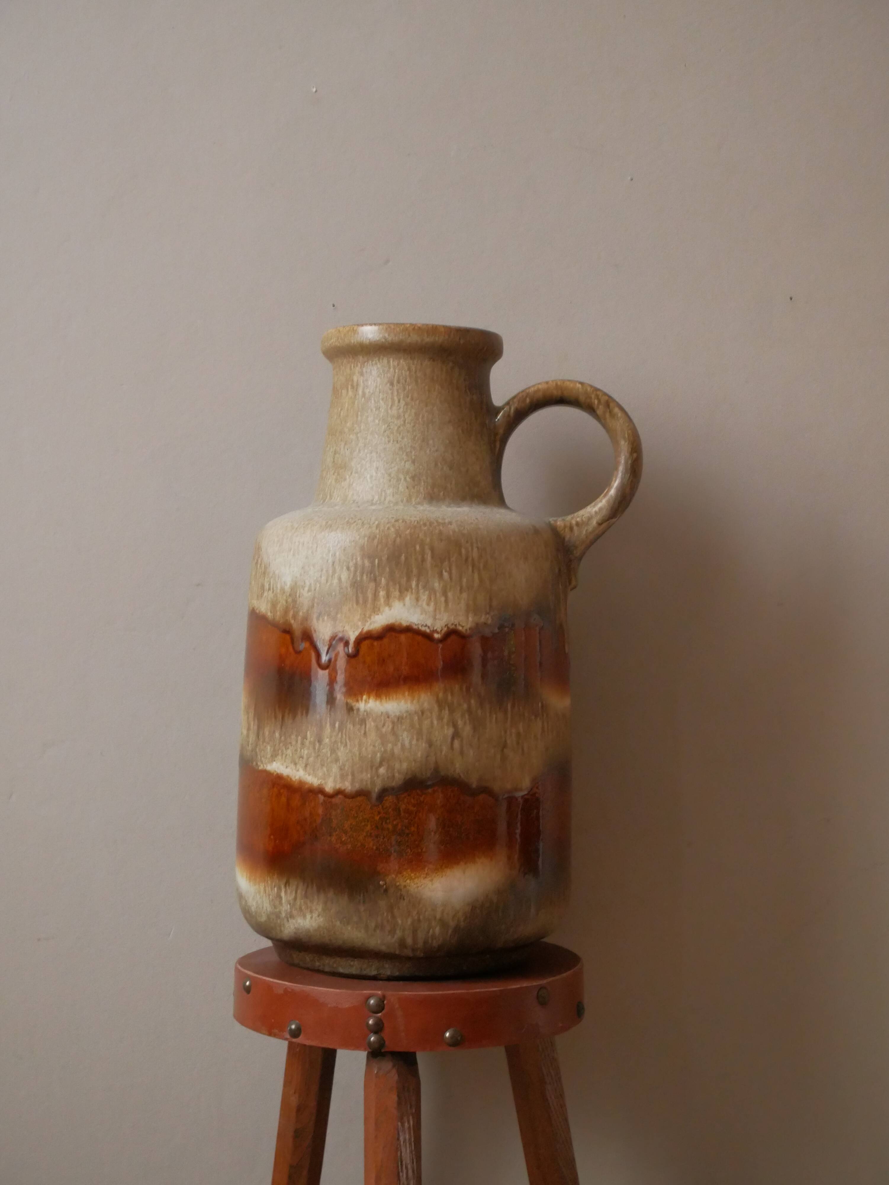 German ceramic floor vase west germany scandinavian decoration