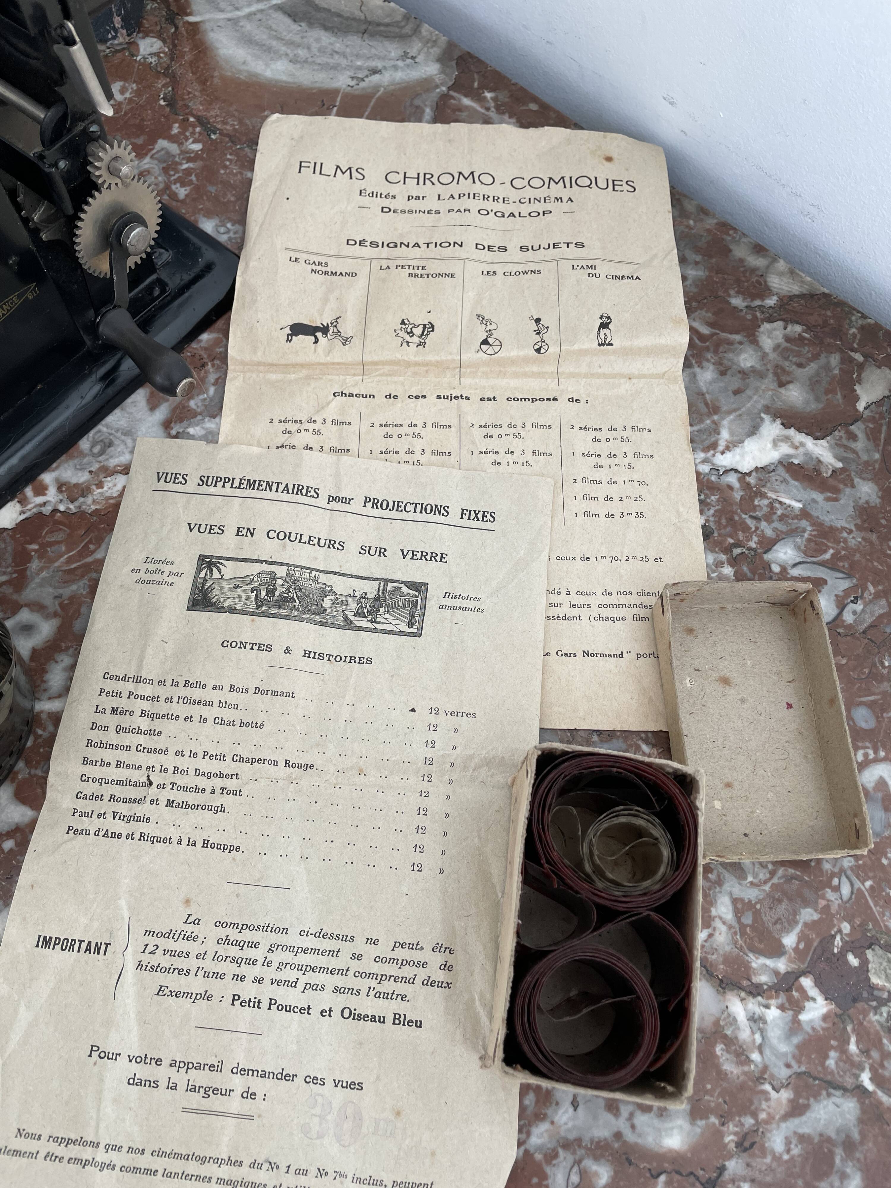 Projector, Magic lantern, cinema, Lapierre-cinéma, Unis-France, 1915