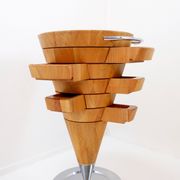 Cone-shaped kitchen unit with drawers