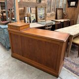 Oak cash register counter from the early 20th century