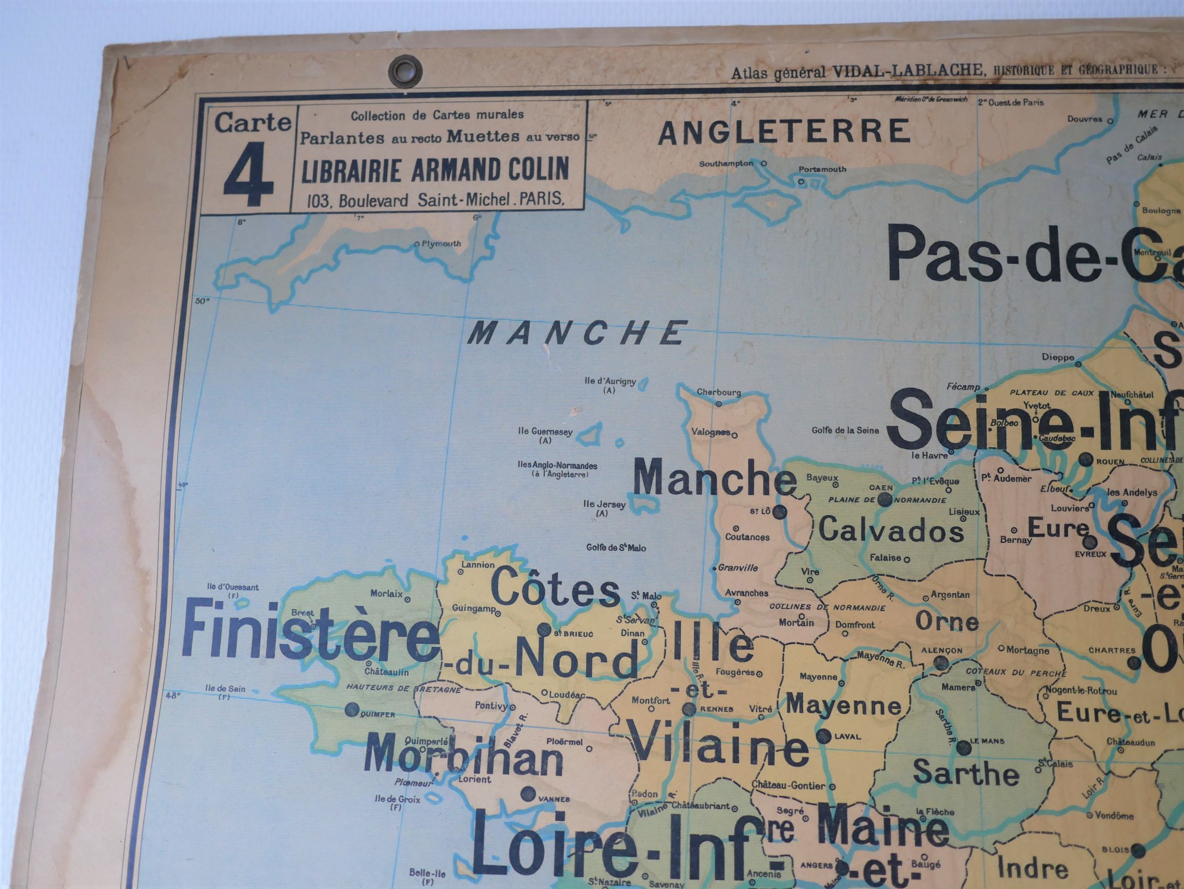 Map of France vintage - school poster n ° 4