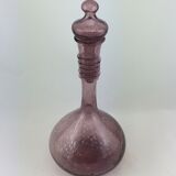 Biot pink bubble glass carafe