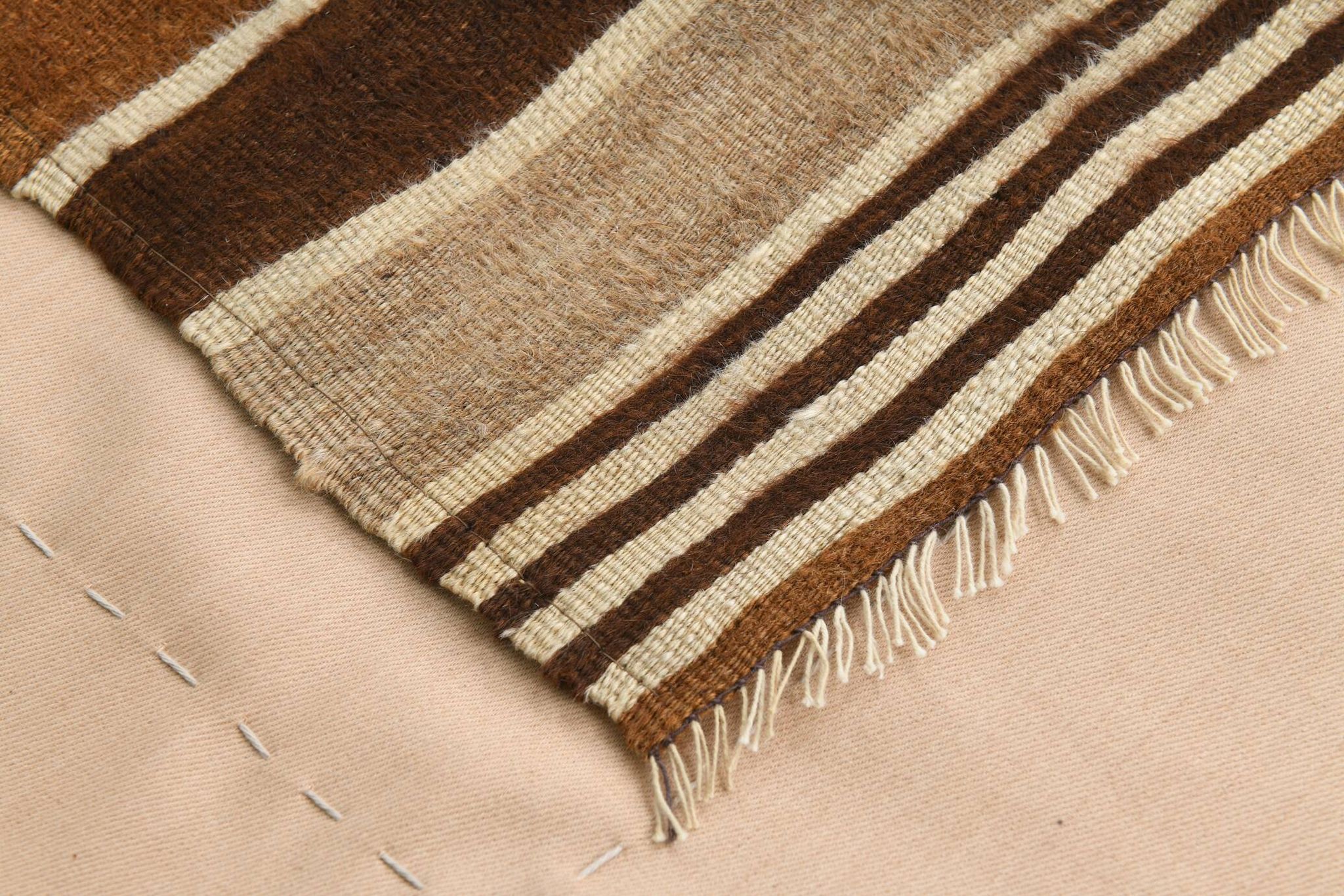 4x5 Vintage Oriental Brown Kilim Rug, 118x163Cm