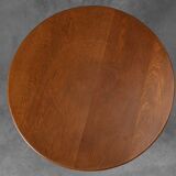 Amsterdamse School Oak round Side Table, The Netherlands, ca. 1920