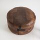 Vintage leather patchwork pouf
