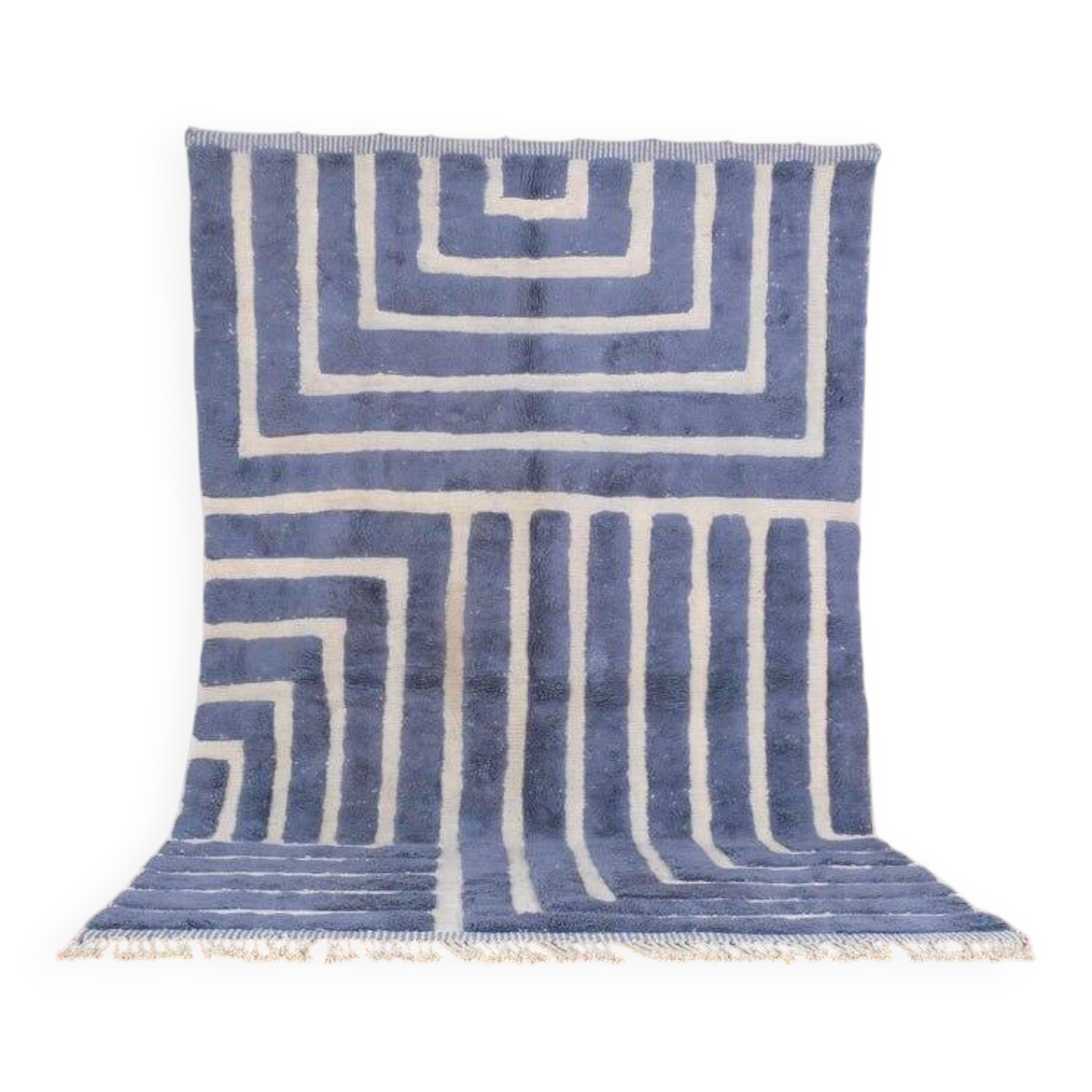 Handmade pure wool rug, size 140 x 260 cm.