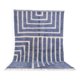 Handmade pure wool rug, size 140 x 260 cm.