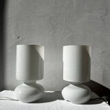 Lampe à poser IKEA vintage, modèle LYKTA blanc (à l'unité ou la paire)