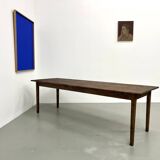 Large solid pine farmhouse table with spindle legs