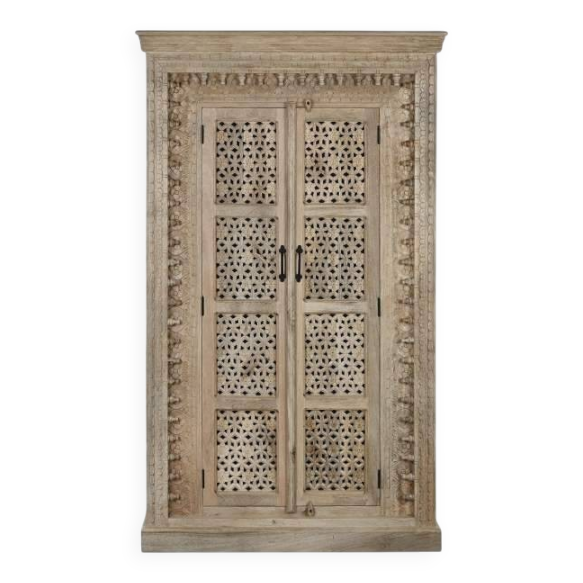 Mango wood cabinet 110x43x188 natural