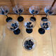 Series 8 champagne coupes luminarc domino anaïs moulded glass vintage #e