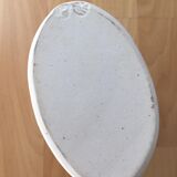 Signed ceramic pitcher. Glazed part. Worked cove