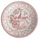 Plat en art populaire avec motif floral rouge par Ilse Claesson pour Rörstrand, Suède 1930