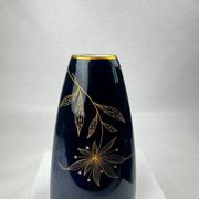Weimar Porzellan Vase Echt Kobalt 15.5 cm | 24K Gold Vintage RDA