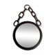 Brutalist mirror with metal chain from the 50s