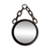 Brutalist mirror with metal chain from the 50s