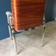 Wood and chrome armchair from the 70s.