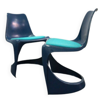 Paire de chaises empilables modèle 290 conçue par Steen Ostergaard pour CADO, 1970