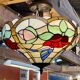 Suspension en verre style Tiffany