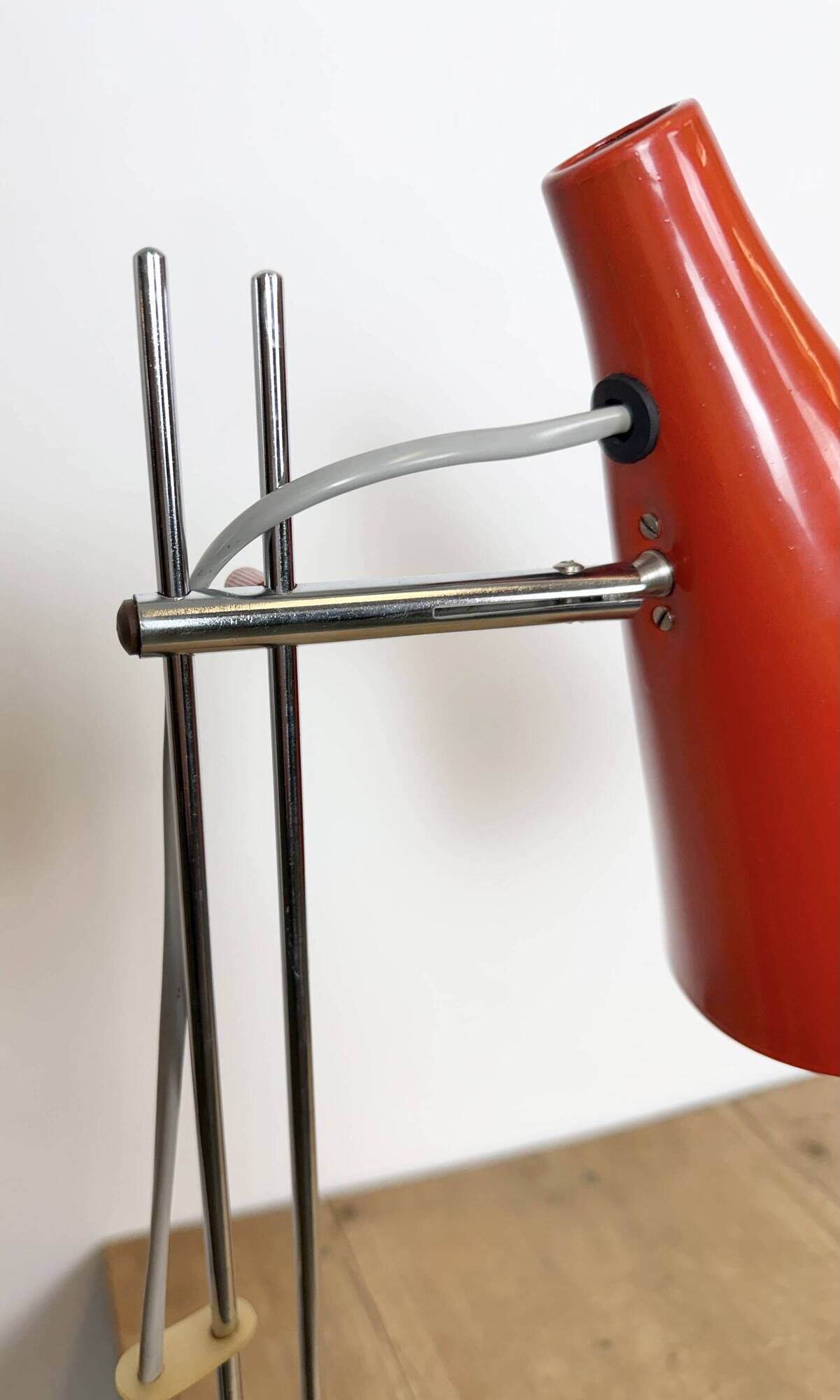 Vintage Red Table Lamp by Josef Hůrka for Lidokov, 1960s