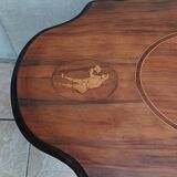 Napoleon III violin table in burr walnut