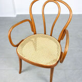 Vintage Bentwood Wide Seat and Arms Bistro Chair