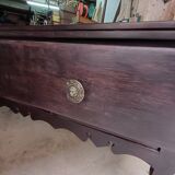Six-drawer console table, African craftsmanship, Ivory Coast
