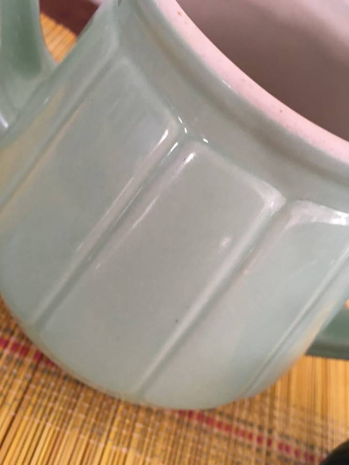 Celadon green old teapot