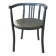 Curved wooden armchair from the late 19th/early 20th century.