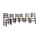 Set of 6 chairs in Brutalist style / Georges Robert