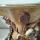 Two naturalistic stoneware vases – raised oak branches & acorns