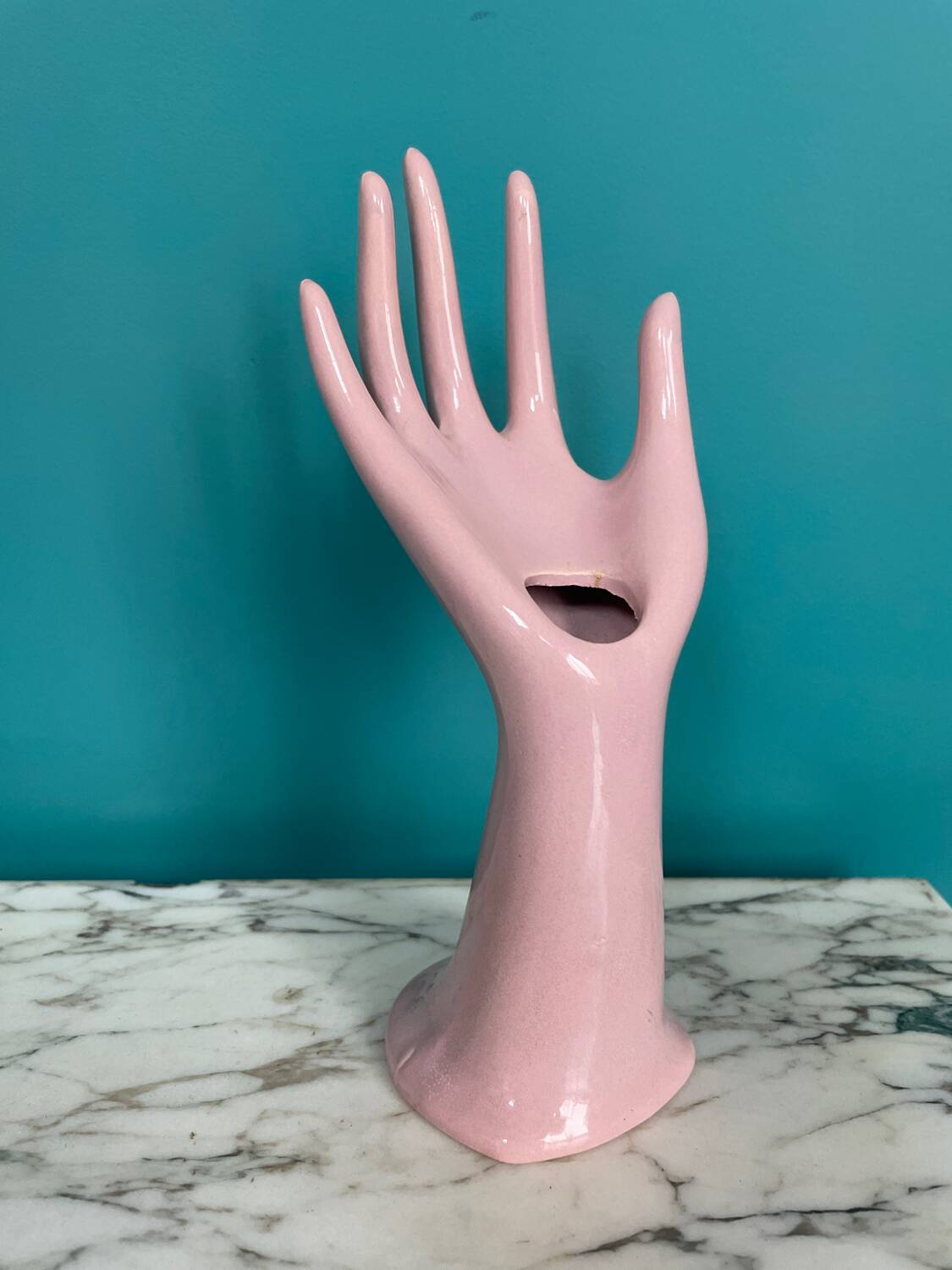 Handmade pink vintage soliflore ring sizer