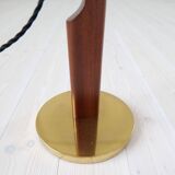Mid-Century Modern Floor Lamp, Teak and Brass Bergboms, Sweden, 1960s