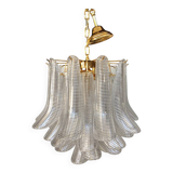 Contemporary Murano Glass "Sella" Chandelier With a Gold 24k Metal Frame
