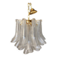 Contemporary Murano Glass "Sella" Chandelier With a Gold 24k Metal Frame