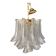 Contemporary Murano Glass "Sella" Chandelier With a Gold 24k Metal Frame